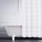 Elle Décor White Jacquard Solid Weave Shower Curtain